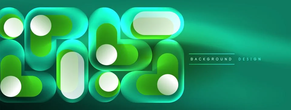 Neon circle abstract background. Template for wallpaper, banner, presentation 스톡 일러스트