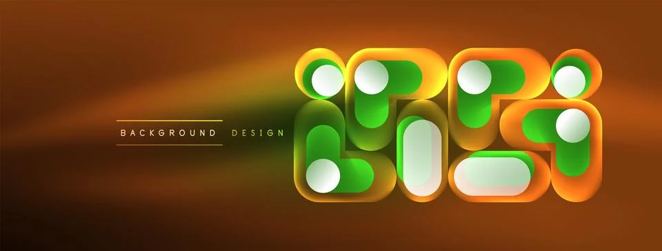 Neon circle abstract background. Template for wallpaper, banner, presentation 库存插图