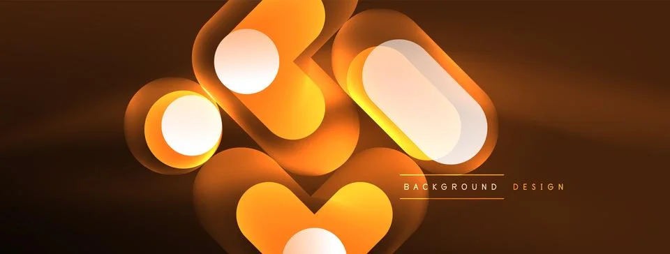 Neon circle abstract background. Template for wallpaper, banner, presentation Stock Illustration