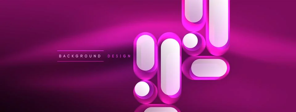 Neon circle abstract background. Template for wallpaper, banner, presentation 스톡 일러스트