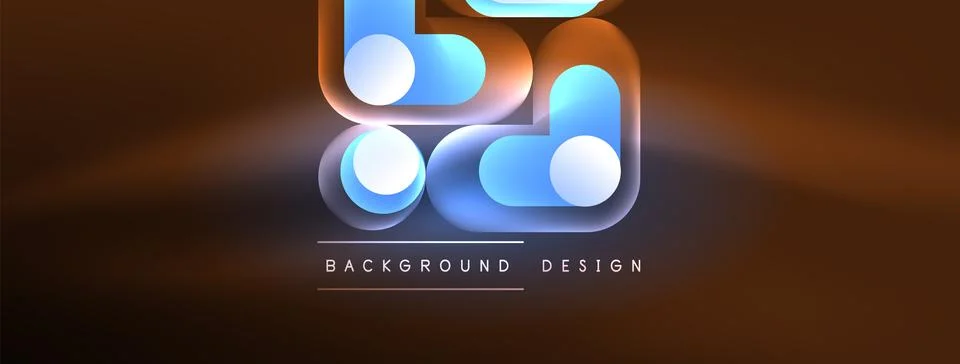 Neon circle abstract background. Template for wallpaper, banner, presentation 스톡 일러스트
