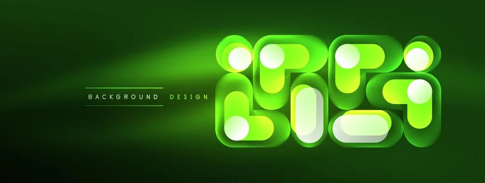 Neon circle abstract background. Template for wallpaper, banner, presentation Illustrazione stock