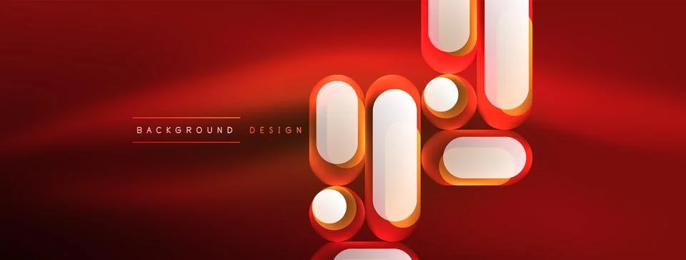 Neon circle abstract background. Template for wallpaper, banner, presentation Illustrazione stock