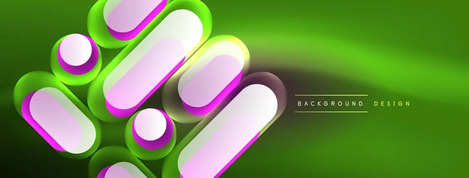 Neon circle abstract background. Template for wallpaper, banner, presentation 스톡 일러스트