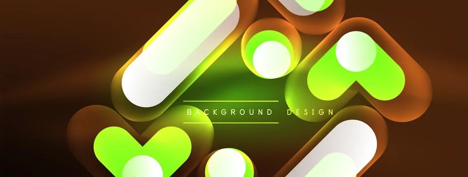 Neon circle abstract background. Template for wallpaper, banner, presentation 스톡 일러스트
