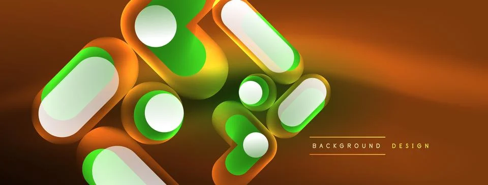 Neon circle abstract background. Template for wallpaper, banner, presentation 스톡 일러스트