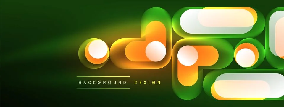 Neon circle abstract background. Template for wallpaper, banner, presentation 스톡 일러스트