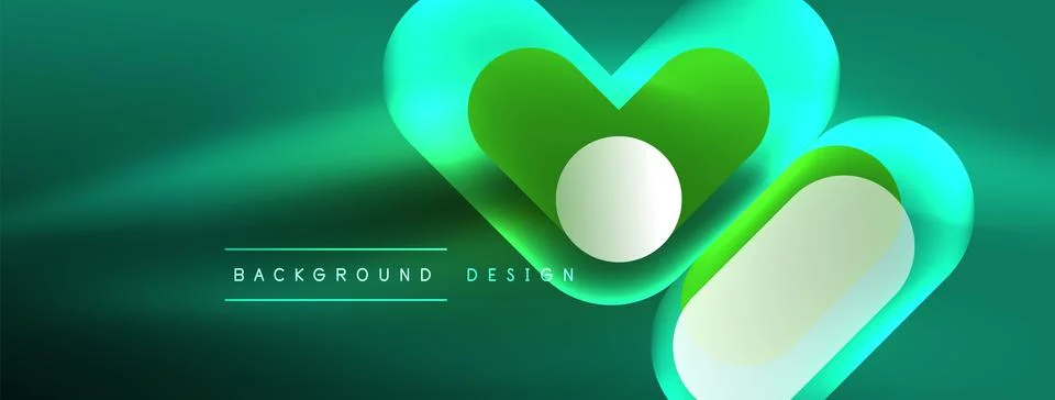 Neon circle abstract background. Template for wallpaper, banner, presentation 库存插图