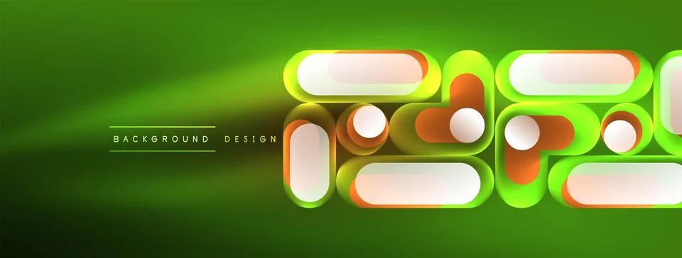 Neon circle abstract background. Template for wallpaper, banner, presentation Illustrazione stock