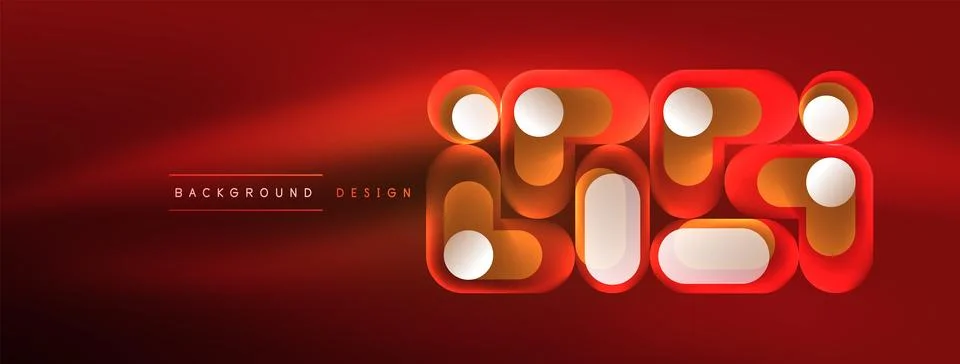 Neon circle abstract background. Template for wallpaper, banner, presentation 스톡 일러스트