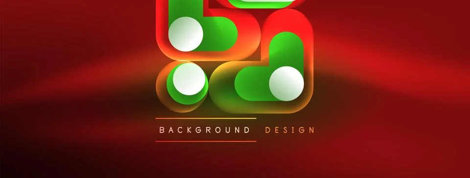Neon circle abstract background. Template for wallpaper, banner, presentation Illustrazione stock