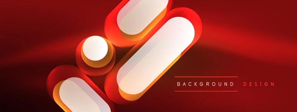 Neon circle abstract background. Template for wallpaper, banner, presentation Stock Illustration