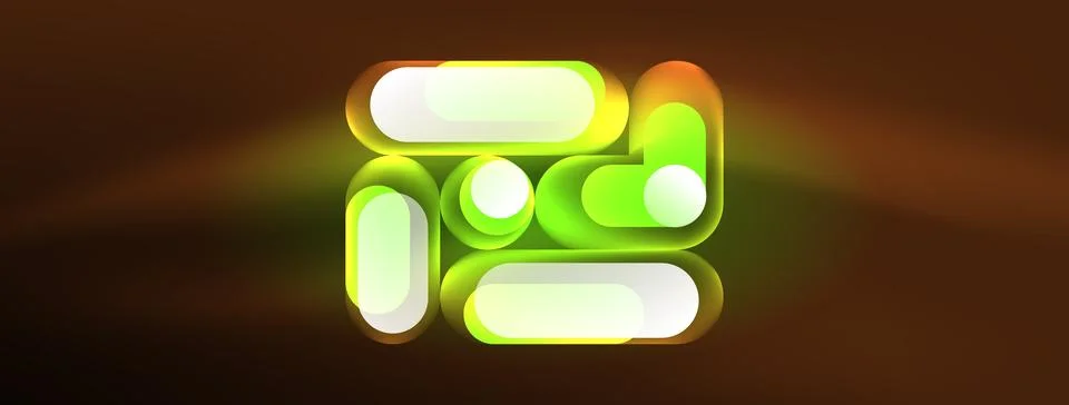 Neon circle abstract background. Template for wallpaper, banner, presentation 库存插图