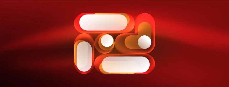 Neon circle abstract background. Template for wallpaper, banner, presentation Stock Illustration