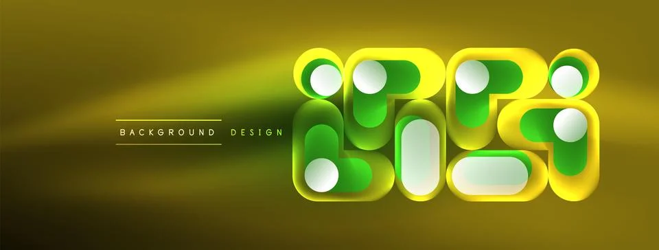 Neon circle abstract background. Template for wallpaper, banner, presentation Illustrazione stock