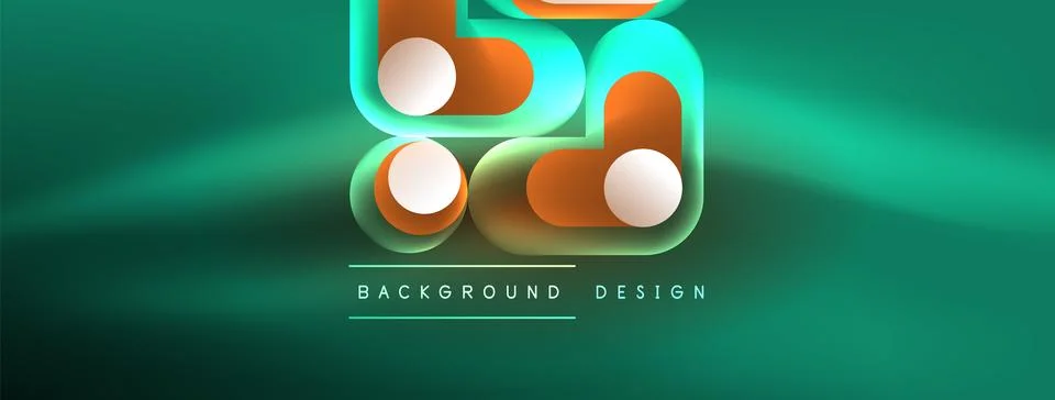 Neon circle abstract background. Template for wallpaper, banner, presentation Illustrazione stock