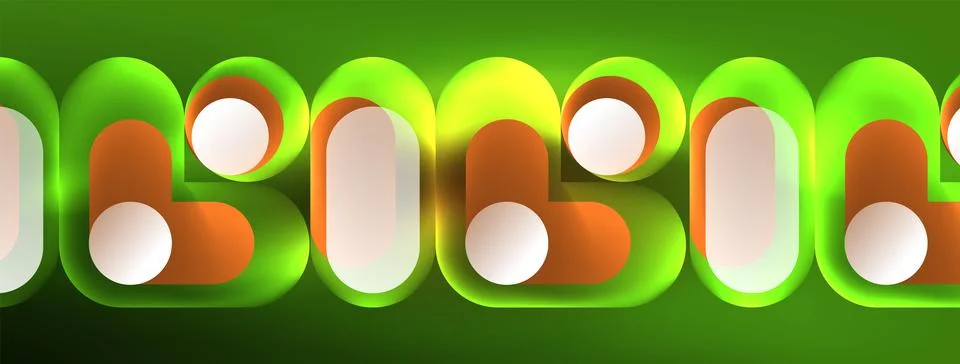 Neon circle abstract background. Template for wallpaper, banner, presentation 스톡 일러스트