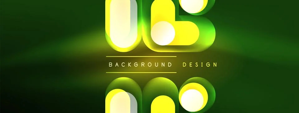 Neon circle abstract background. Template for wallpaper, banner, presentation 库存插图