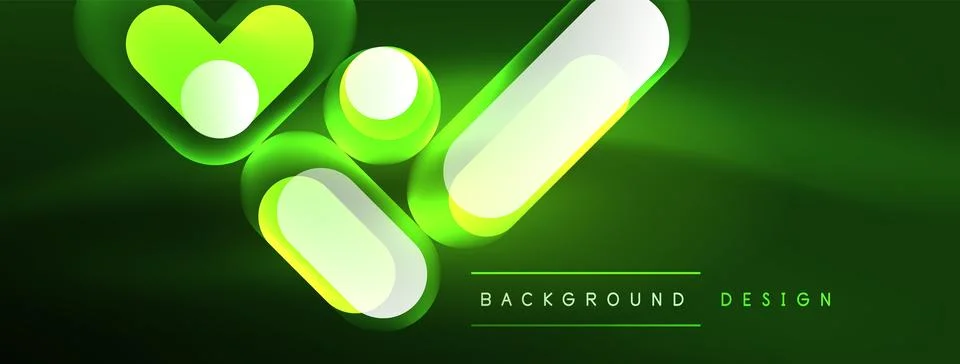 Neon circle abstract background. Template for wallpaper, banner, presentation Stock Illustration