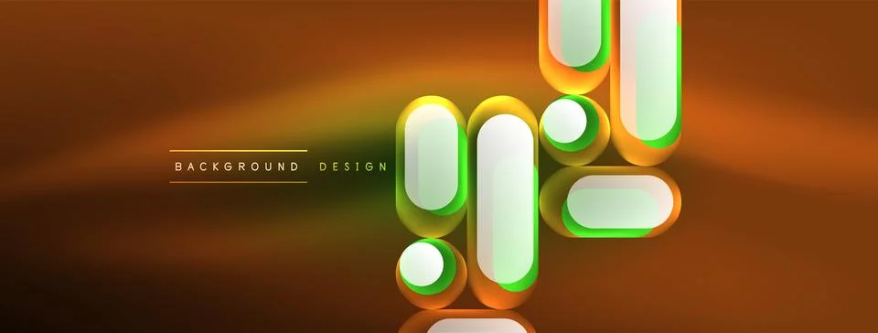 Neon circle abstract background. Template for wallpaper, banner, presentation 스톡 일러스트