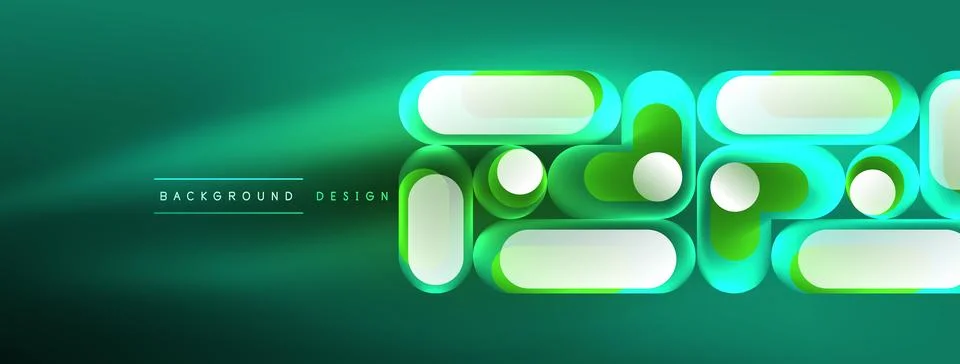 Neon circle abstract background. Template for wallpaper, banner, presentation Stock-Illustration