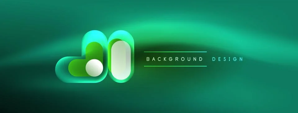 Neon circle abstract background. Template for wallpaper, banner, presentation Stock Illustration