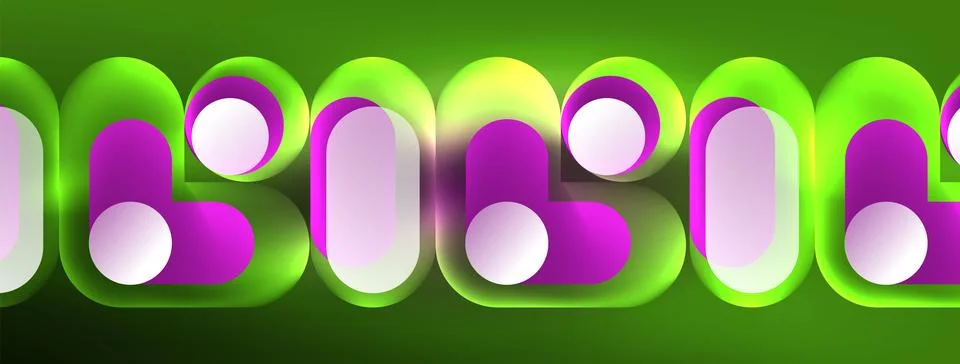 Neon circle abstract background. Template for wallpaper, banner, presentation Illustrazione stock