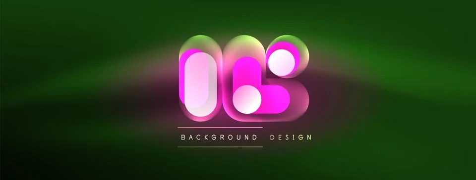 Neon circle abstract background. Template for wallpaper, banner, presentation Stock-Illustration