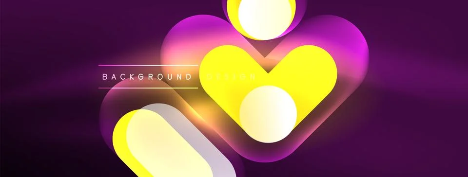 Neon circle abstract background. Template for wallpaper, banner, presentation 库存插图