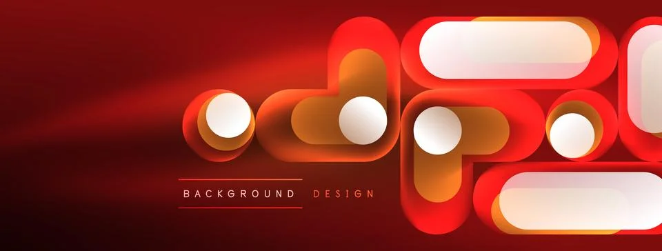 Neon circle abstract background. Template for wallpaper, banner, presentation Stock Illustration