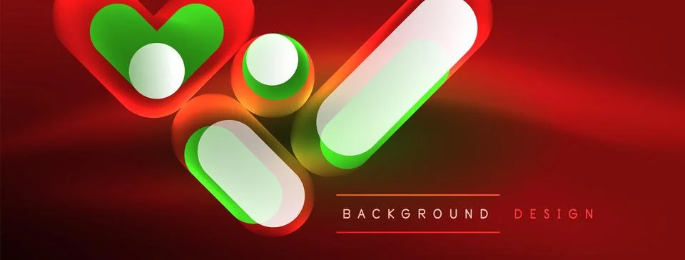 Neon circle abstract background. Template for wallpaper, banner, presentation 스톡 일러스트