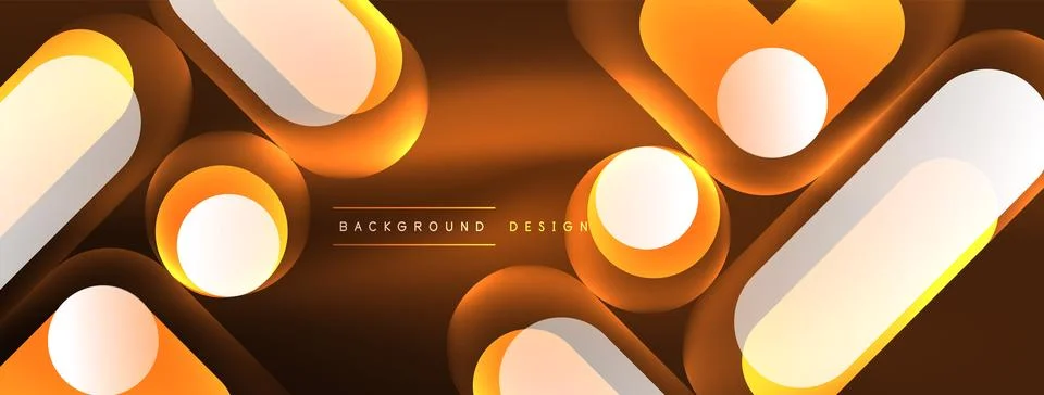 Neon circle abstract background. Template for wallpaper, banner, presentation 스톡 일러스트
