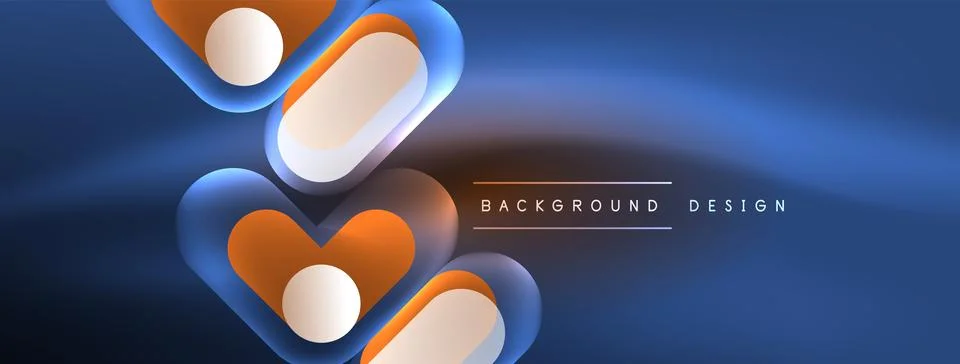 Neon circle abstract background. Template for wallpaper, banner, presentation 스톡 일러스트