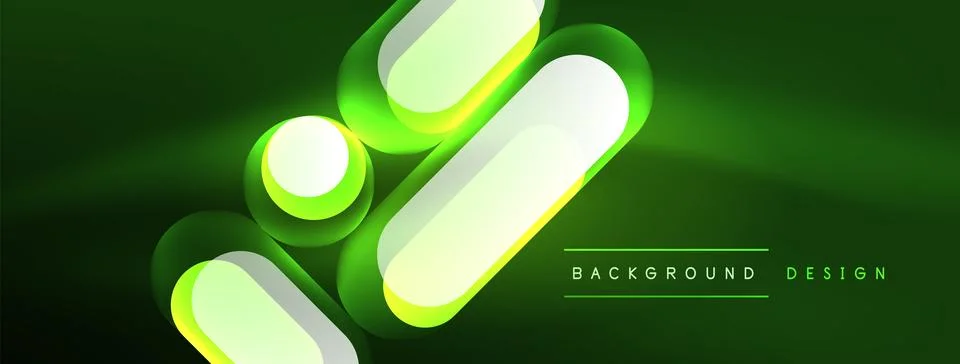 Neon circle abstract background. Template for wallpaper, banner, presentation 库存插图