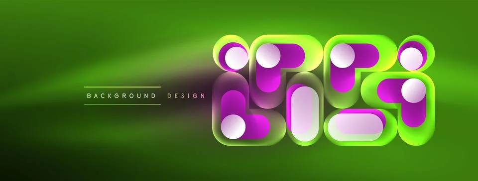 Neon circle abstract background. Template for wallpaper, banner, presentation 库存插图