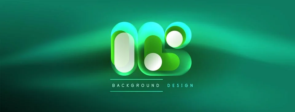 Neon circle abstract background. Template for wallpaper, banner, presentation Illustrazione stock