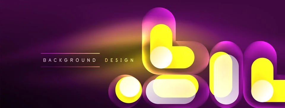 Neon circle abstract background. Template for wallpaper, banner, presentation 스톡 일러스트