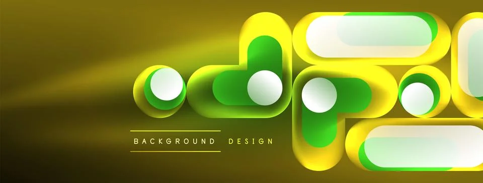 Neon circle abstract background. Template for wallpaper, banner, presentation Stock Illustration