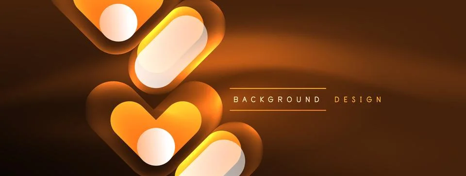 Neon circle abstract background. Template for wallpaper, banner, presentation Stock Illustration