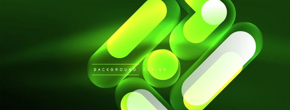 Neon circle abstract background. Template for wallpaper, banner, presentation Stock Illustration