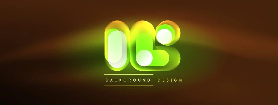 Neon circle abstract background. Template for wallpaper, banner, presentation Stock Illustration