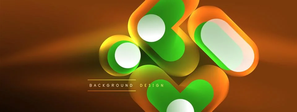 Neon circle abstract background. Template for wallpaper, banner, presentation 스톡 일러스트