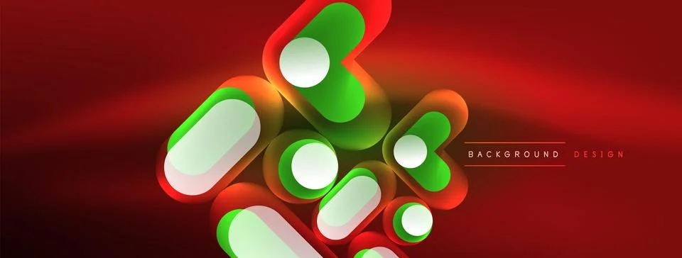 Neon circle abstract background. Template for wallpaper, banner, presentation Stock Illustration