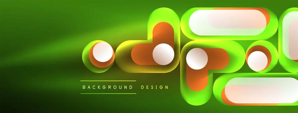 Neon circle abstract background. Template for wallpaper, banner, presentation 스톡 일러스트