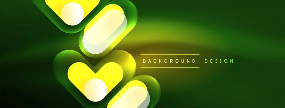 Neon circle abstract background. Template for wallpaper, banner, presentation Illustrazione stock