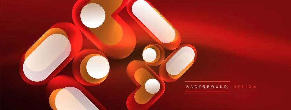 Neon circle abstract background. Template for wallpaper, banner, presentation Illustrazione stock