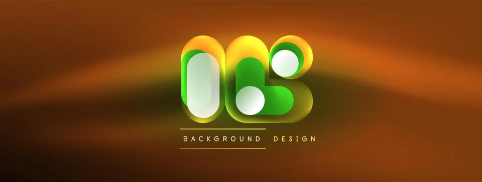 Neon circle abstract background. Template for wallpaper, banner, presentation Illustrazione stock