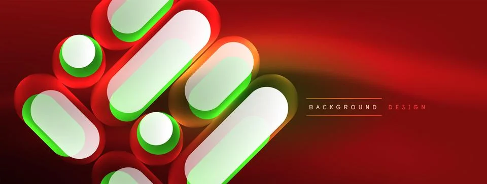 Neon circle abstract background. Template for wallpaper, banner, presentation 스톡 일러스트