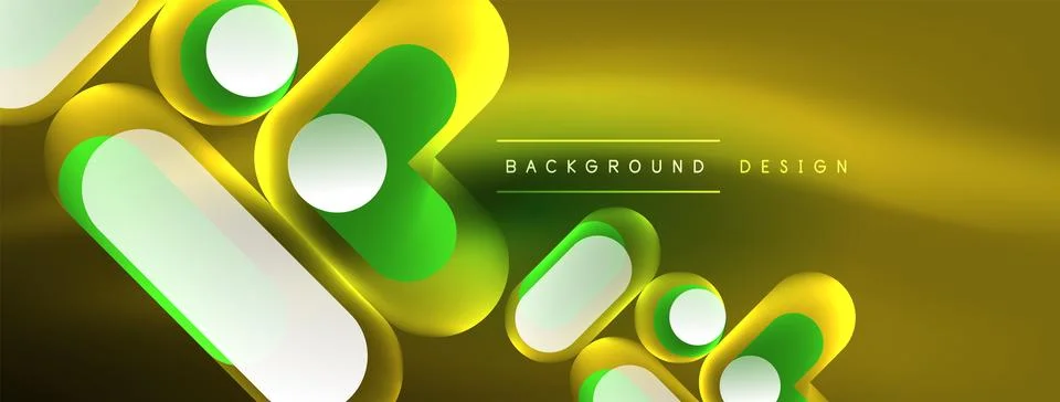 Neon circle abstract background. Template for wallpaper, banner, presentation 库存插图