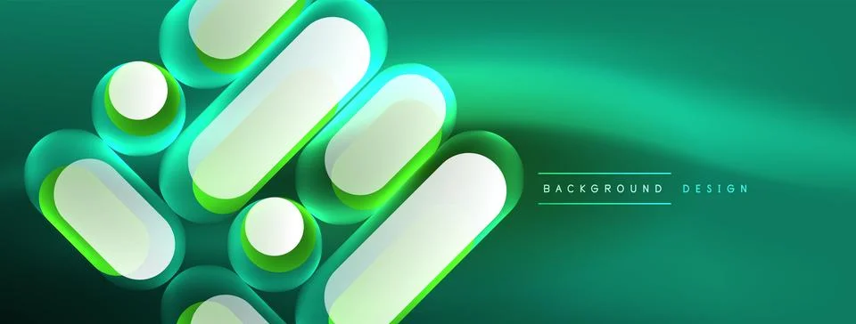 Neon circle abstract background. Template for wallpaper, banner, presentation 스톡 일러스트